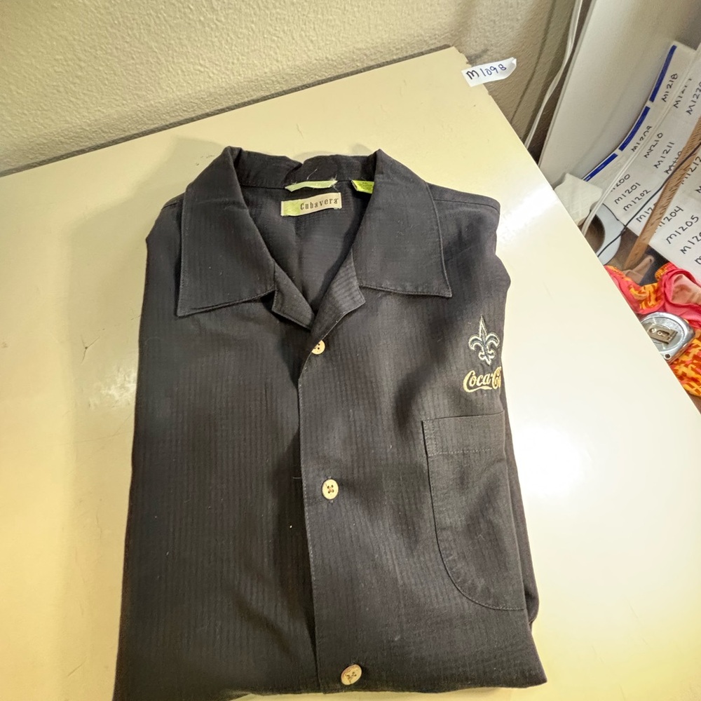Coca Cola Black Casual Button Down Shirt
